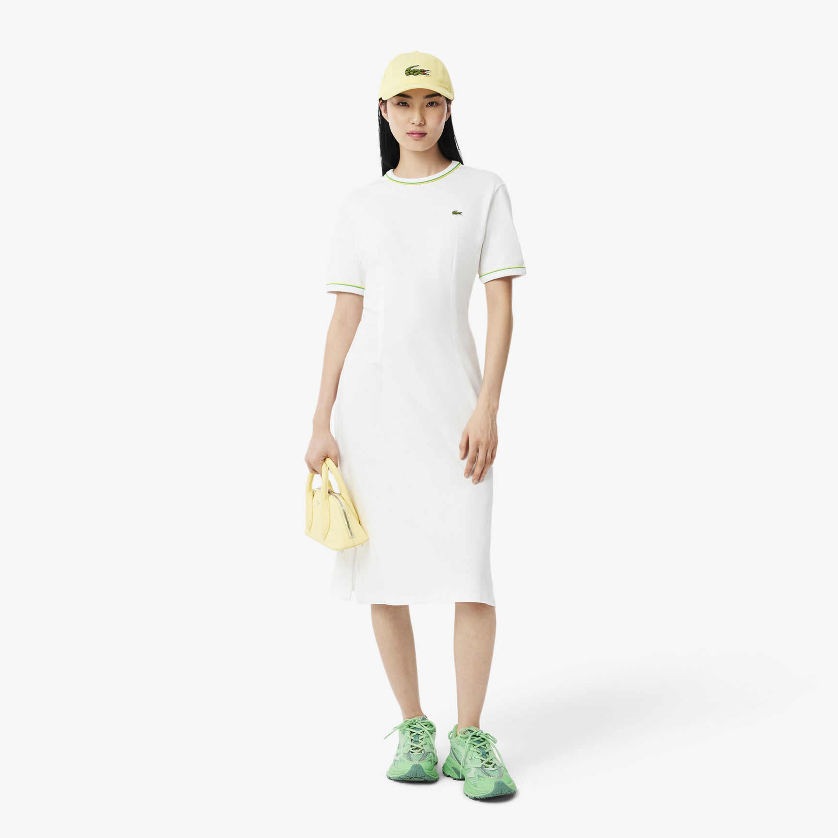 فستان تي شيرت من الجيرسي مع لمسات نهائية Trim Accent Jersey T-shirt Dress - EF9988-00-FWI