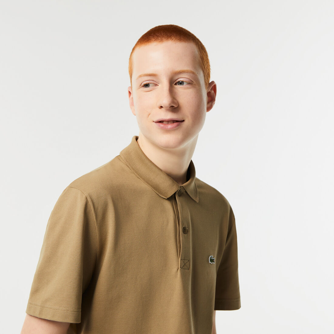 تيشيرت بولو لاكوست قطن عضوي مطاطي بقصة عادية للرجال Regular Fit Polyester Cotton Polo Shirt - DH0783-00-CB8