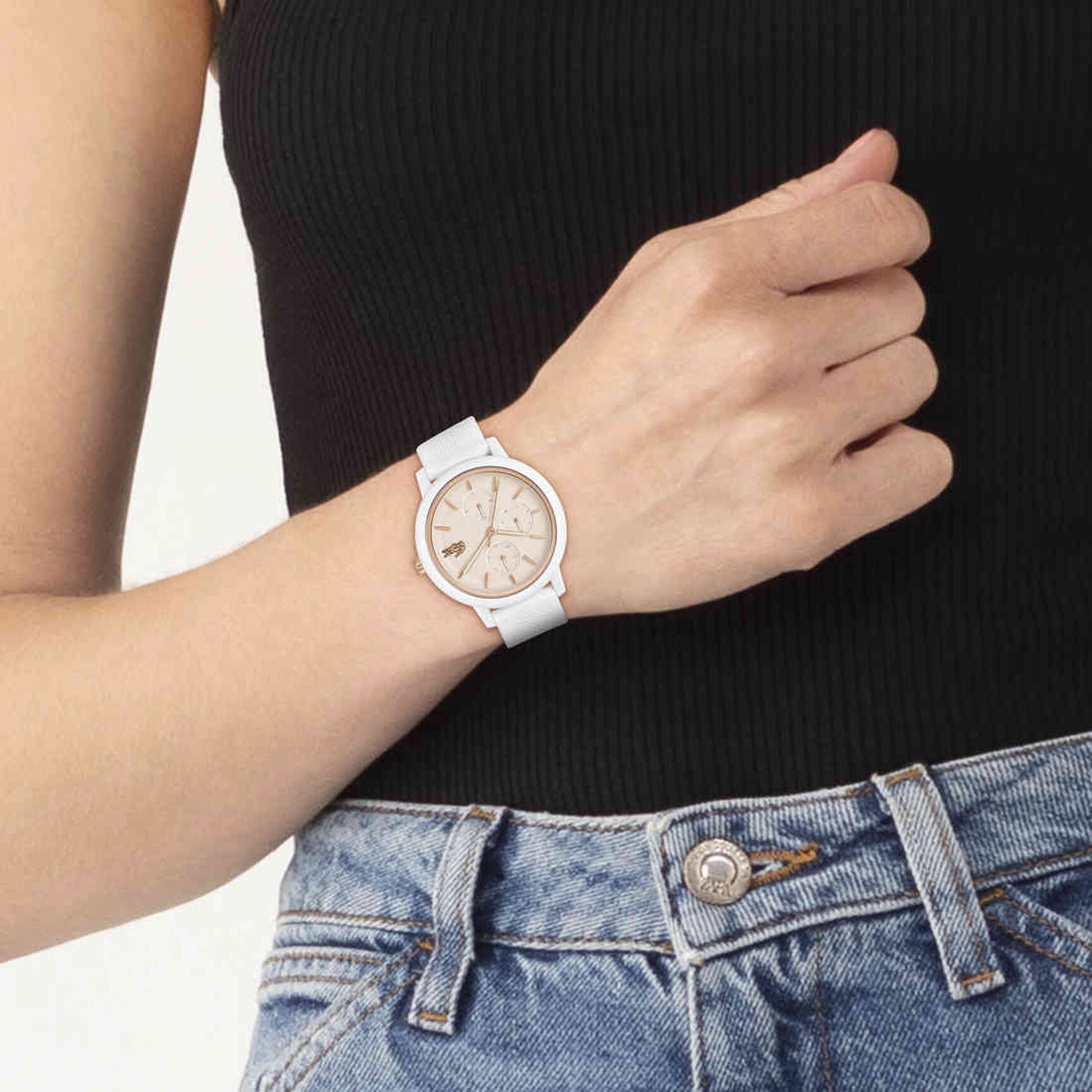 ساعة نسائية بسوار من السيليكون Unisex Automatic Watch - 2001326-CNG