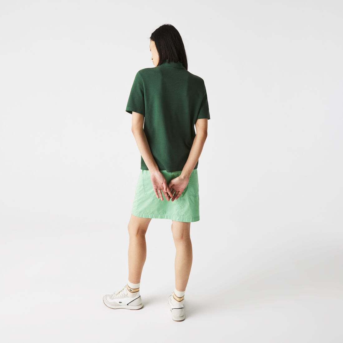 Women’s Lacoste Regular Fit Striped Organic Cotton Polo Women’s Lacoste Regular Fit Striped Organic Cotton Polo