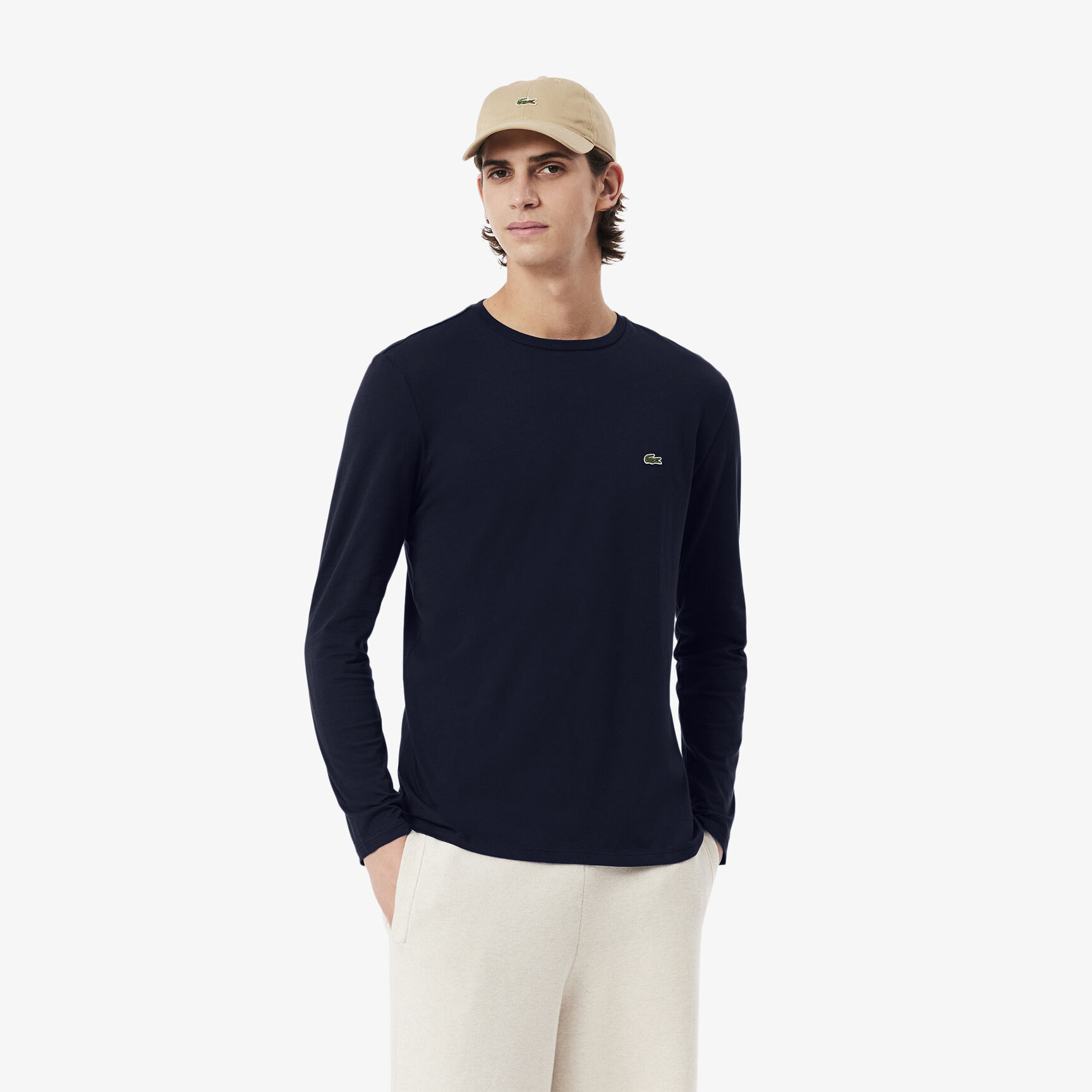 Men's Crew Neck Pima Cotton Jersey T-shirt - TH6712-00-166