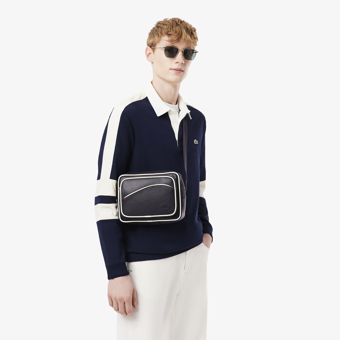 حقيبة مراسل أنجي جرين جلدية Angy Grain Leather Reporter Bag - NH4561GY-K46