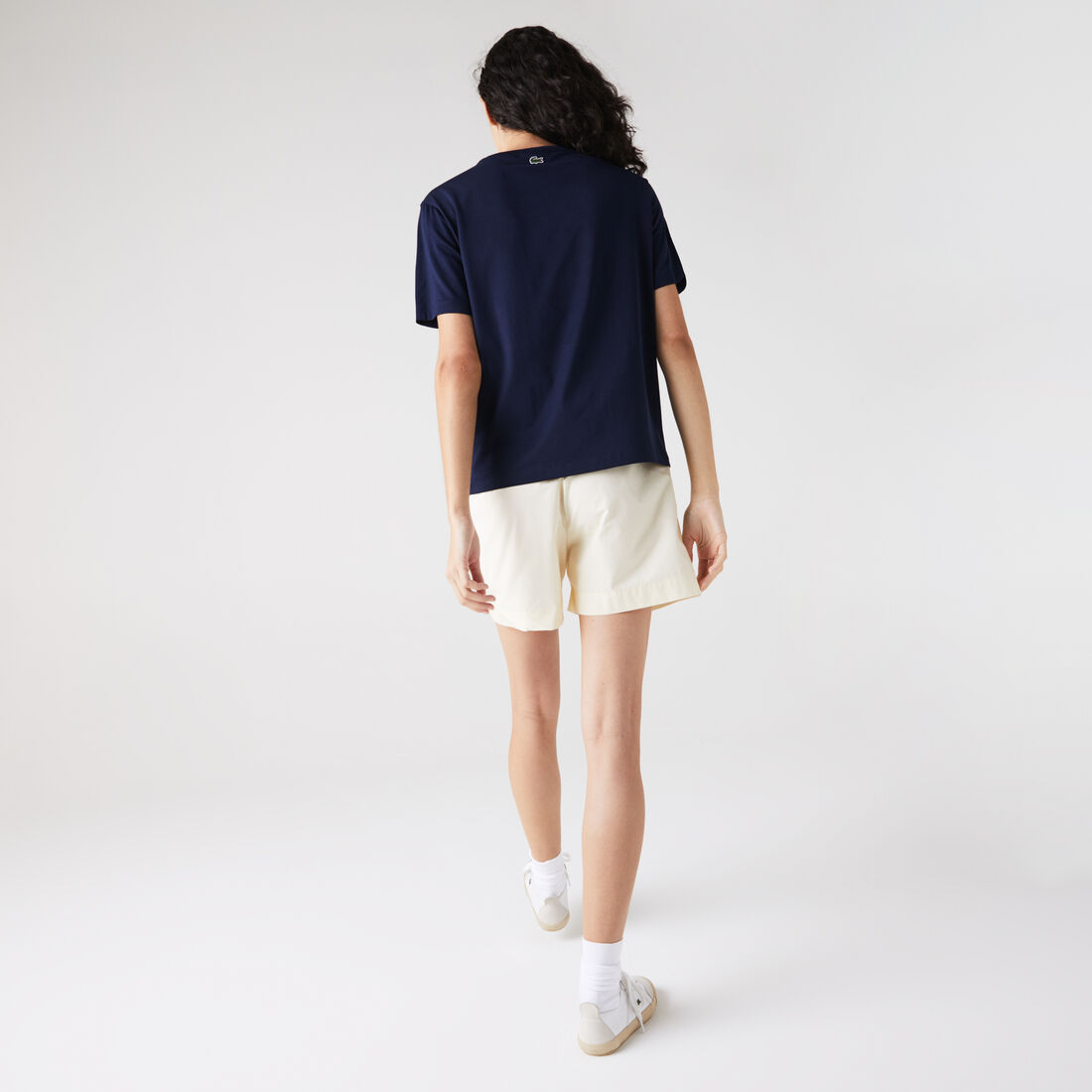 Women's Crew Neck Lacoste Print Soft Cotton T-shirt Women's Crew Neck Lacoste Print Soft Cotton T-shirt