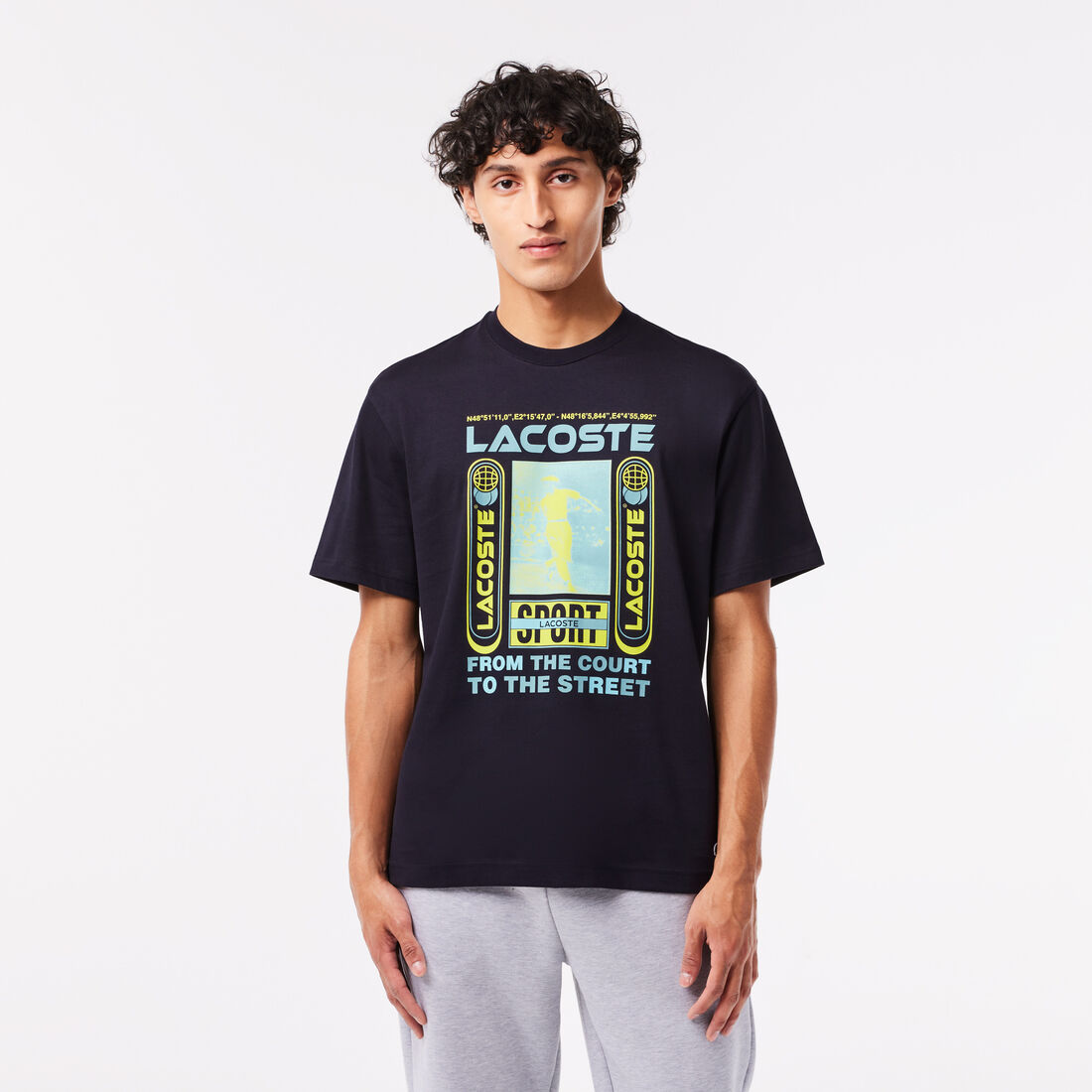 Relaxed Fit René Lacoste Print T-shirt - TH5642-00-HDE