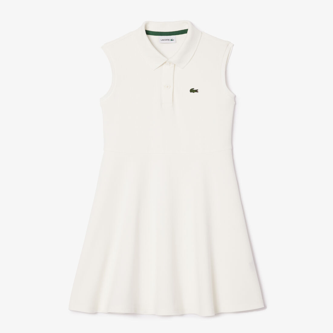 Girls' Lacoste Fit and Flare Stretch Pique Polo Dress - EJ5297-00-70V
