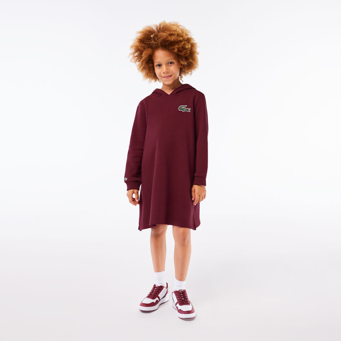Hooded Cotton Fleece Sweatshirt Dress - EJ1210-00-YUP