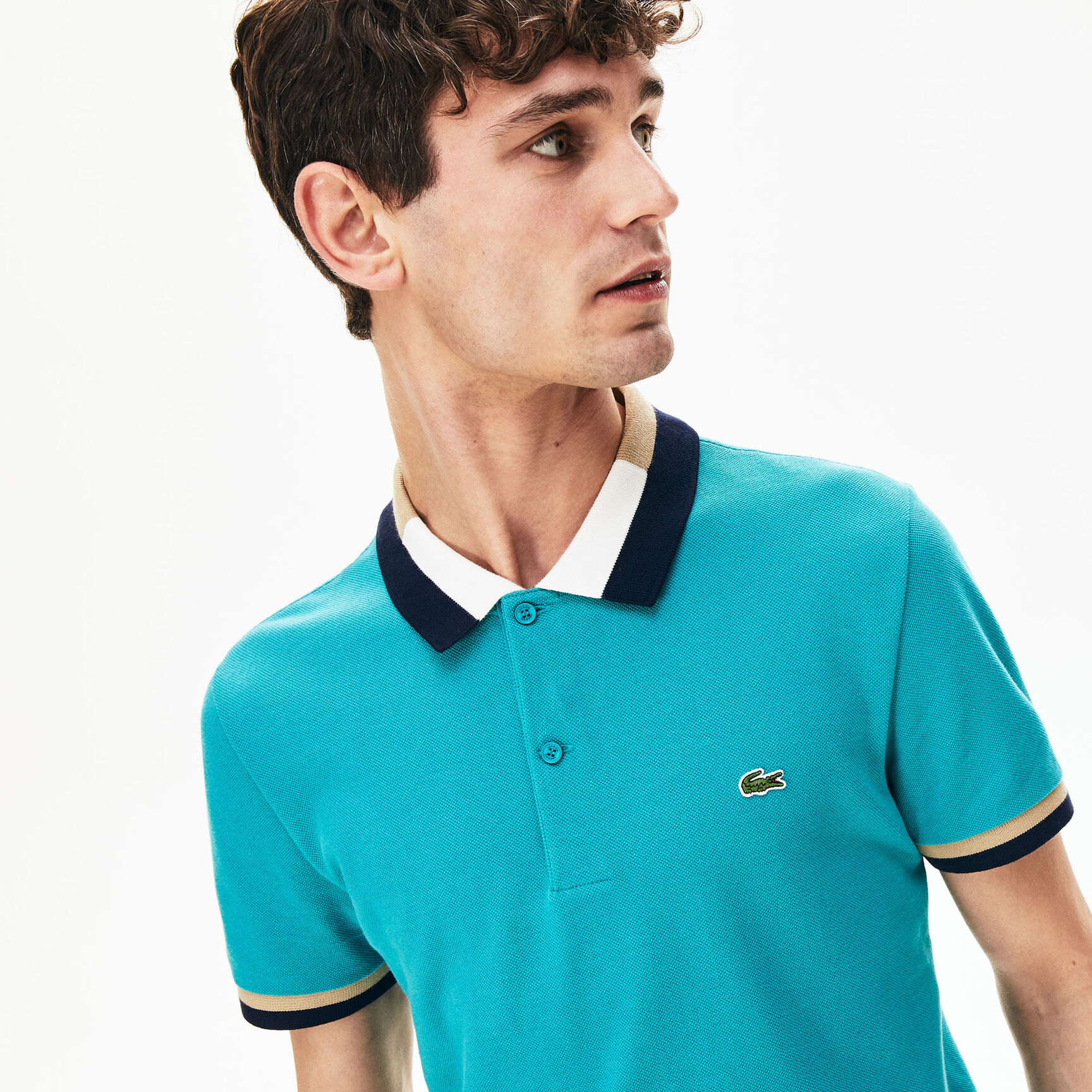 Men's Lacoste Contrast Cotton Polo Shirt Men's Lacoste Contrast Cotton Polo Shirt