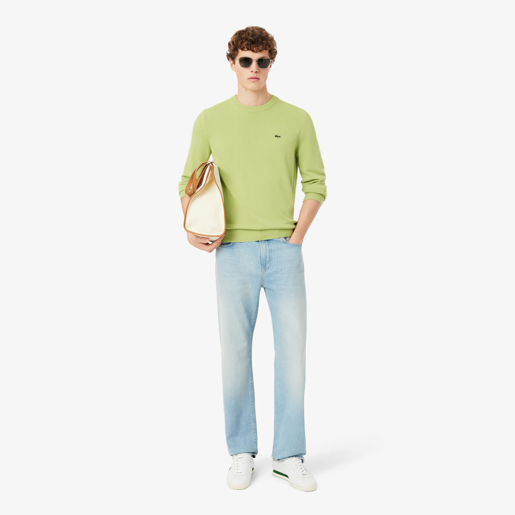 Monochrome Crew Neck Cotton Sweater  - AH1985-00-UYB