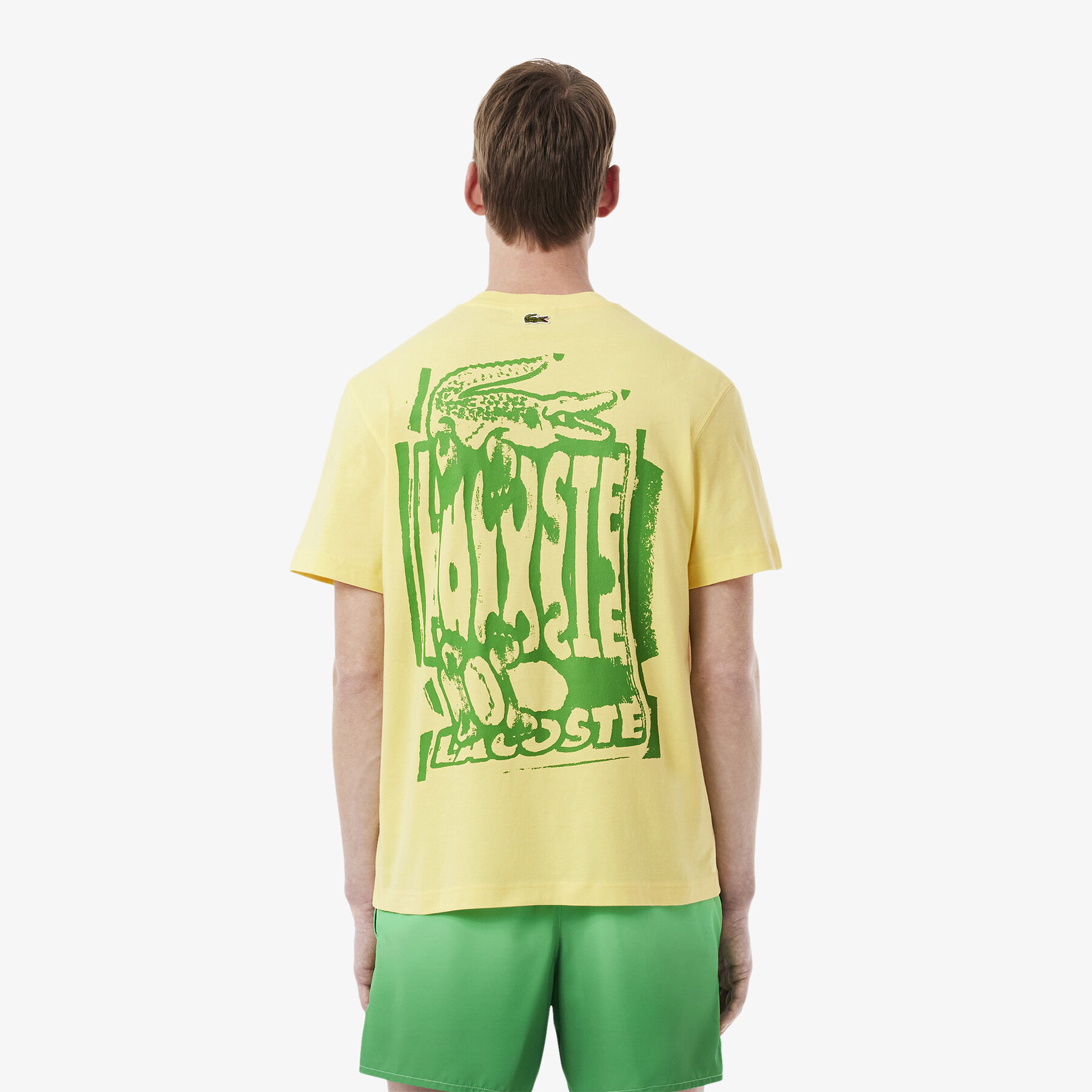 lacoste cotton jersey graphic t shirt