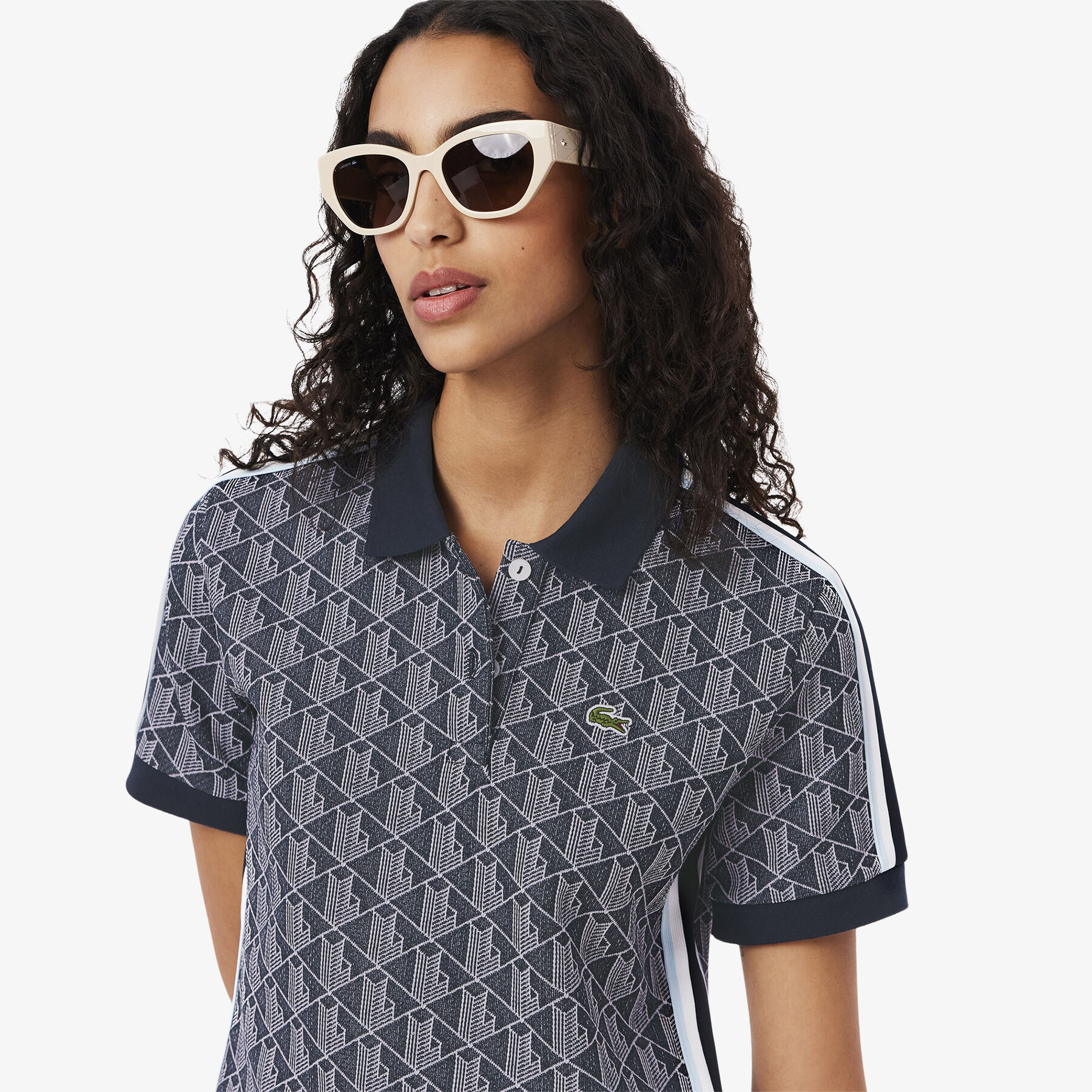 Slim Fit Monogram Jacquard Polo Dress - EF2655-00-525