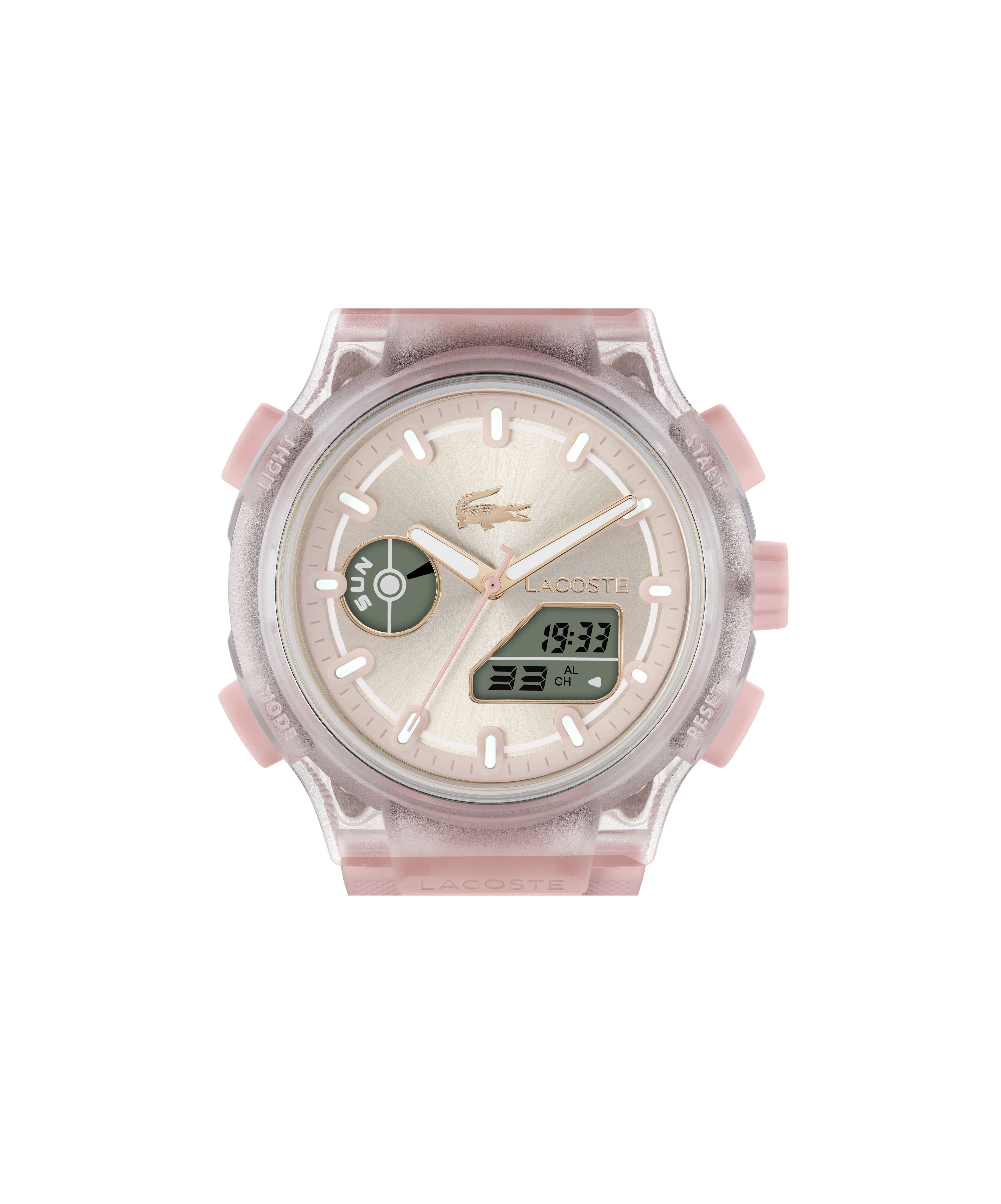Pink Silicone Strap Women's Watch
