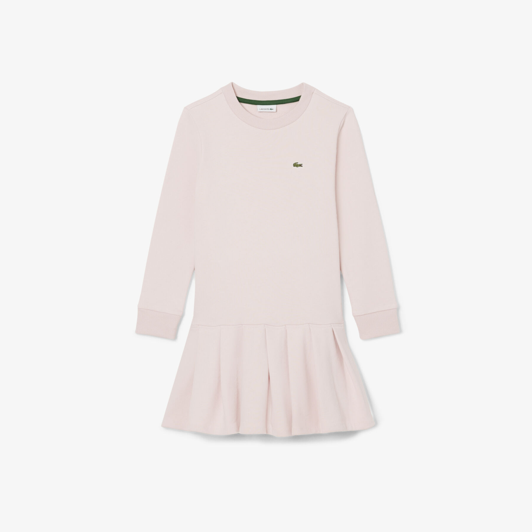 lacoste long sleeved fleece dress