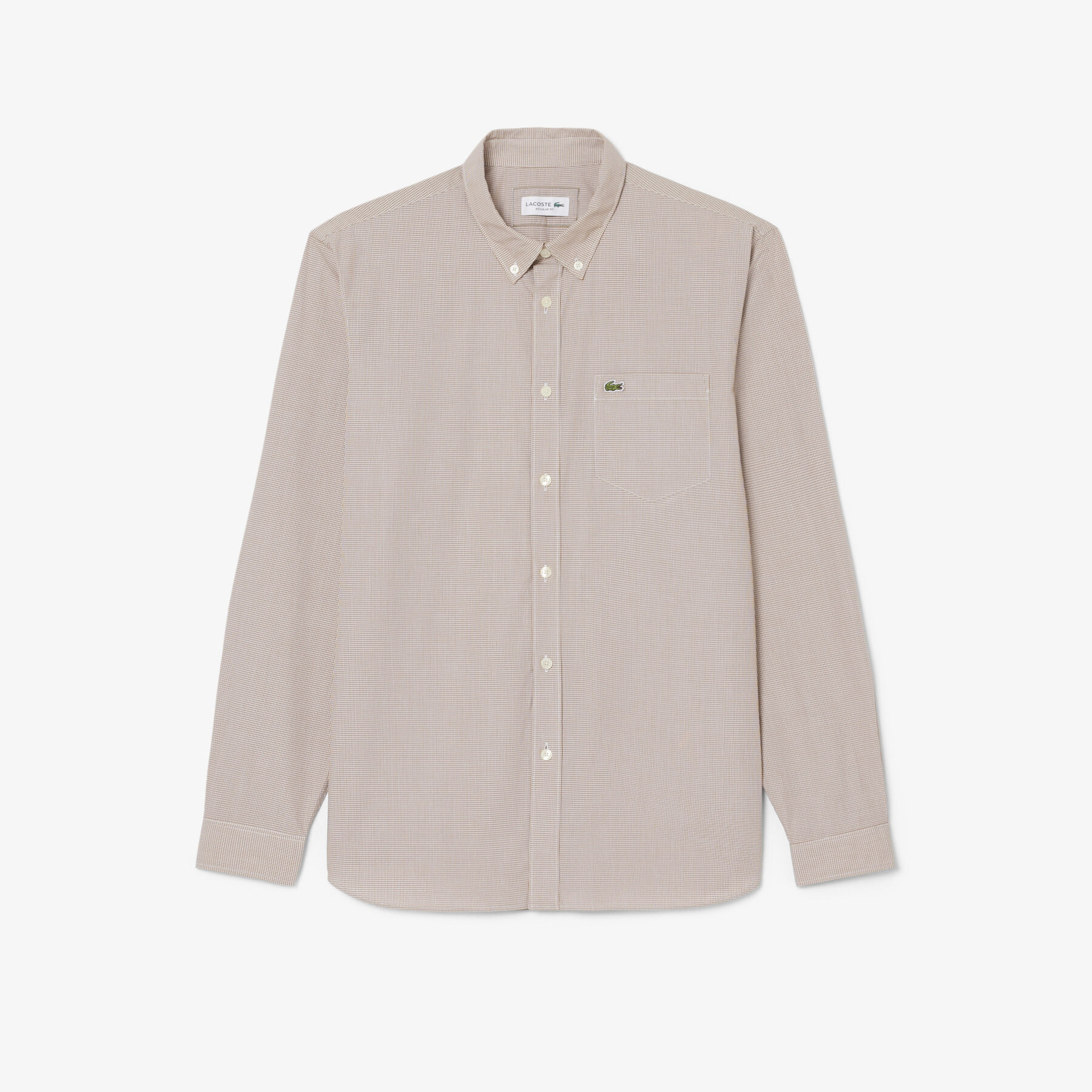Regular Fit Gingham Poplin Shirt lacoste regular fit gingham poplin shirt