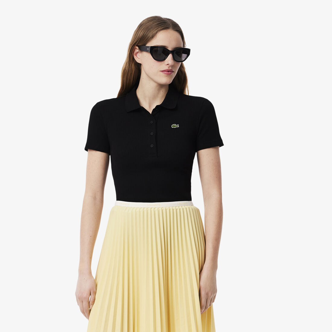 Slim Fit L.12.D Ribbed Cotton Polo Shirt - DF5377-00-031