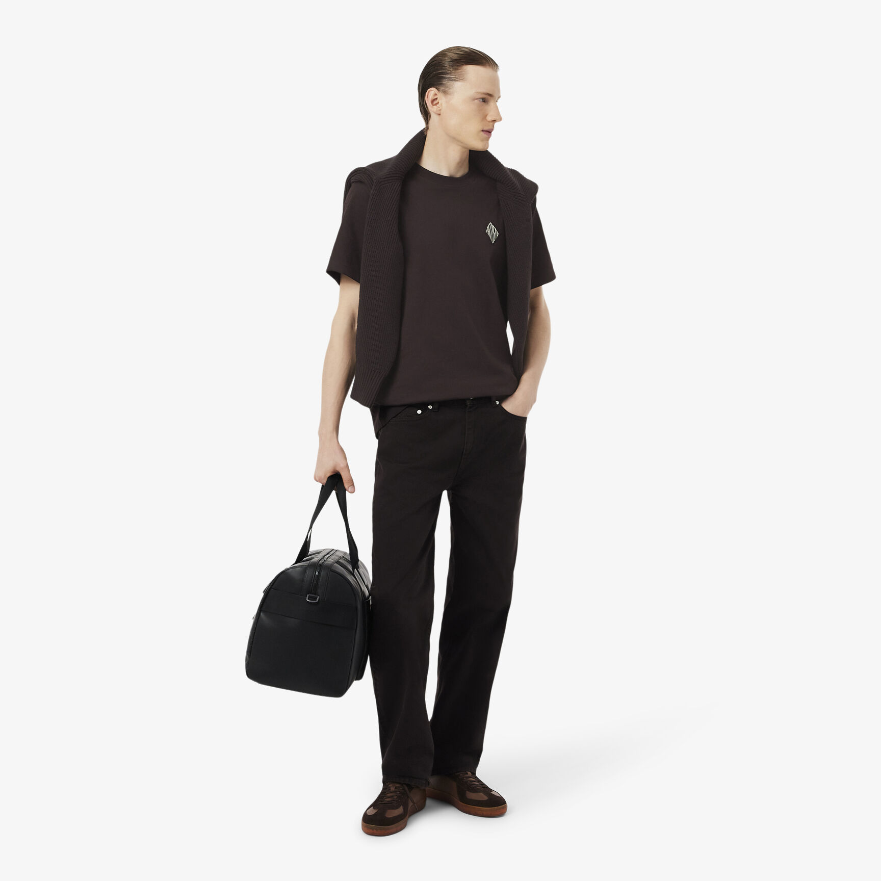 Classic Fit Heavy Badge Accent T-shirt - TH0028-00-3LA