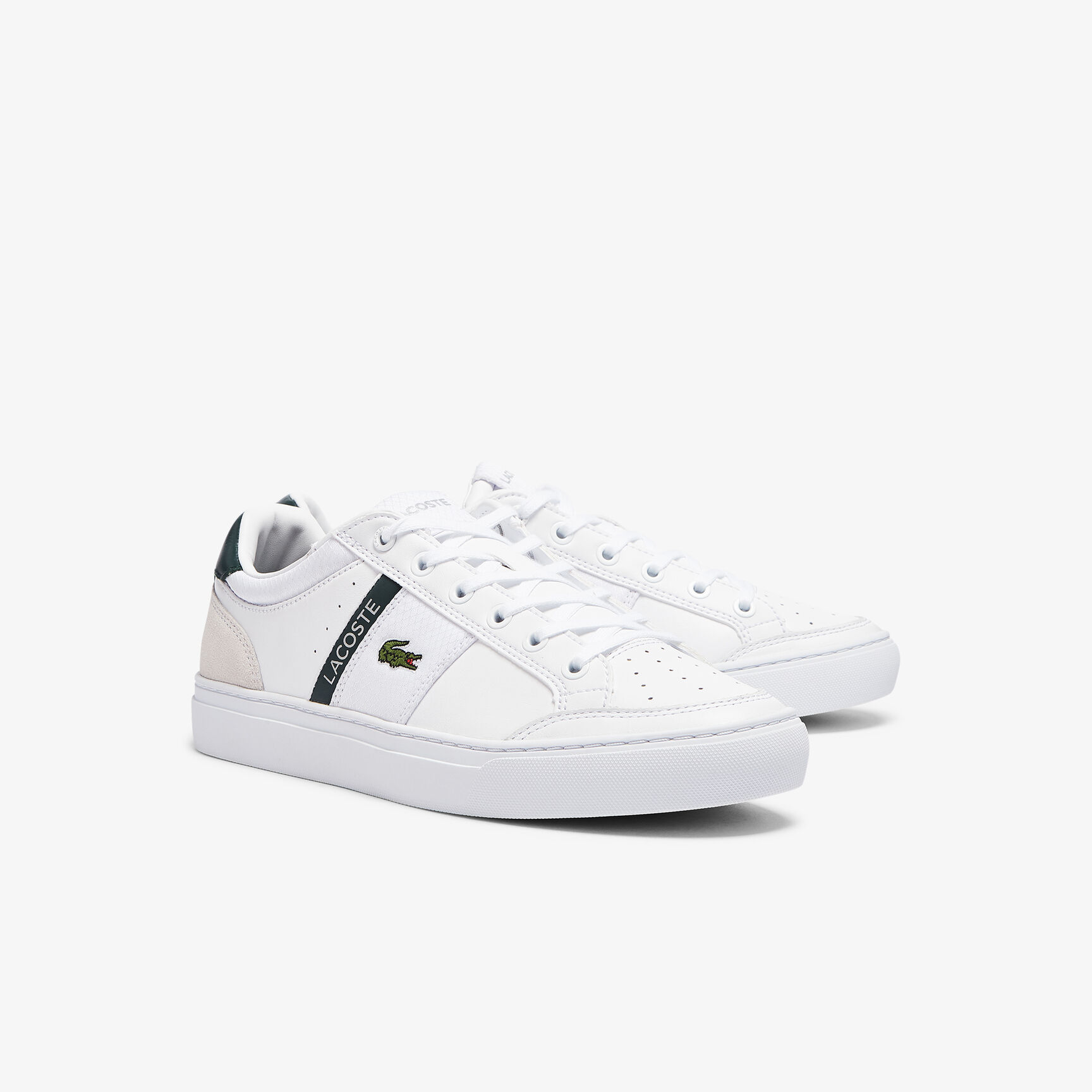 Men's Courtline Leather and Textile Trainers Men's Courtline Leather and Textile Trainers