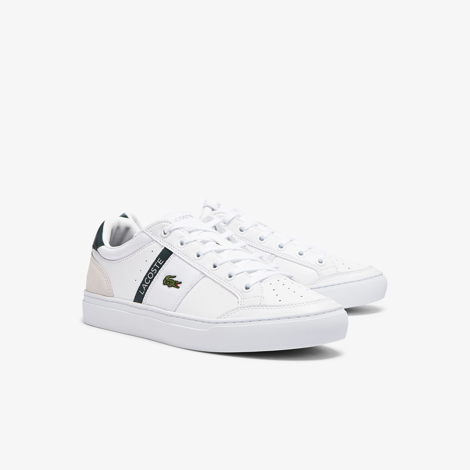 Men's Courtline Leather and Textile Trainers