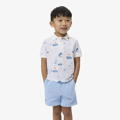 lacoste mini pique printed polo shirt