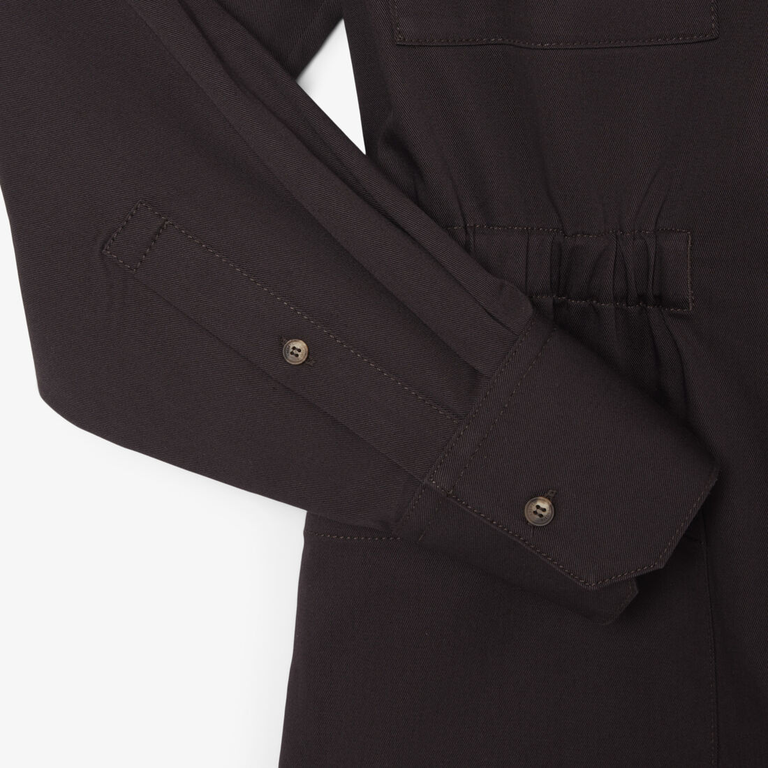 بدلة قصيرة من قماش الجبردين المطاطي بياقة بولو Polo Collar Stretch Gabardine Playsuit - EF0557-00-3LA
