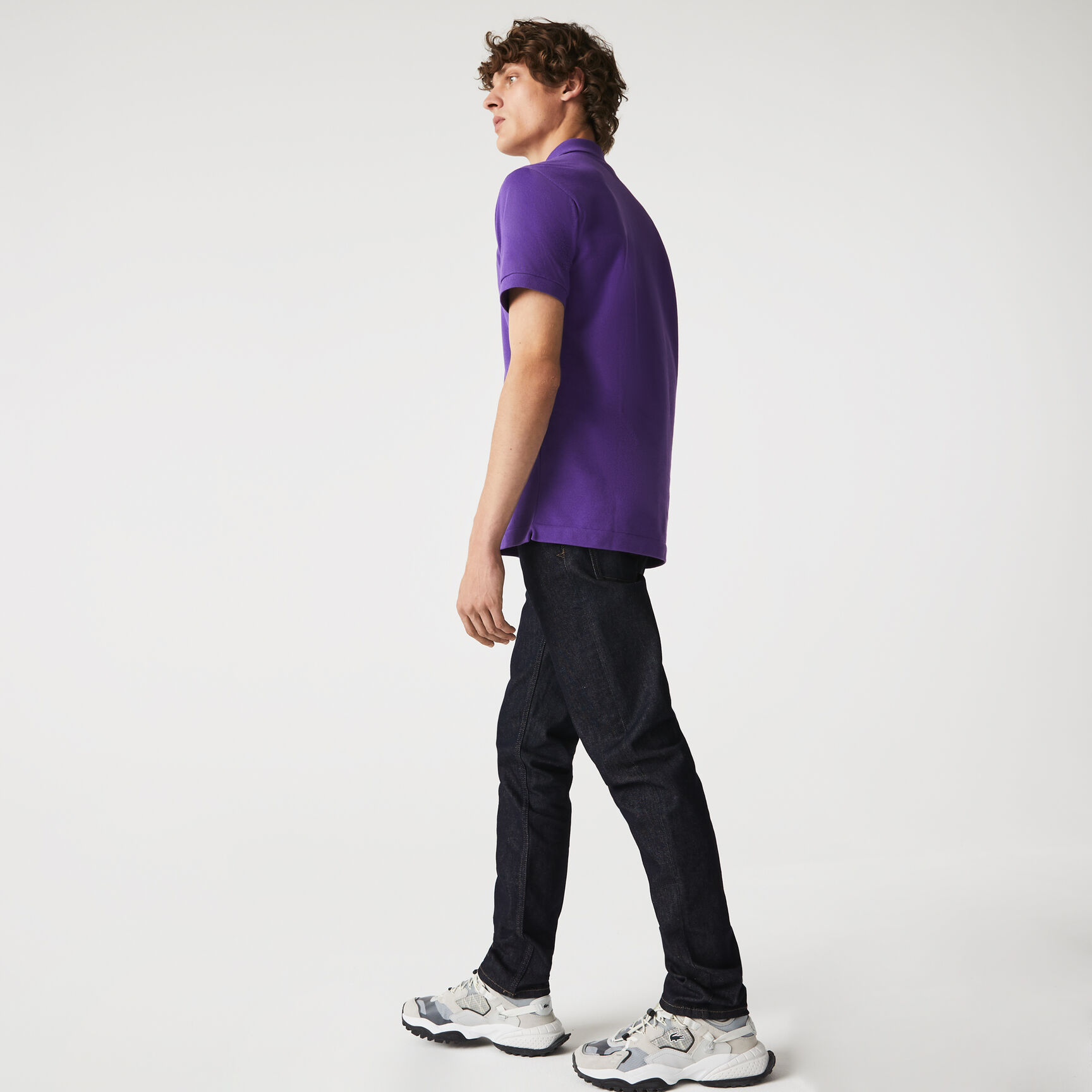 بنطال جينز بقصة ضيقة من الدنيم المرن مع 5 جيوب للرجال