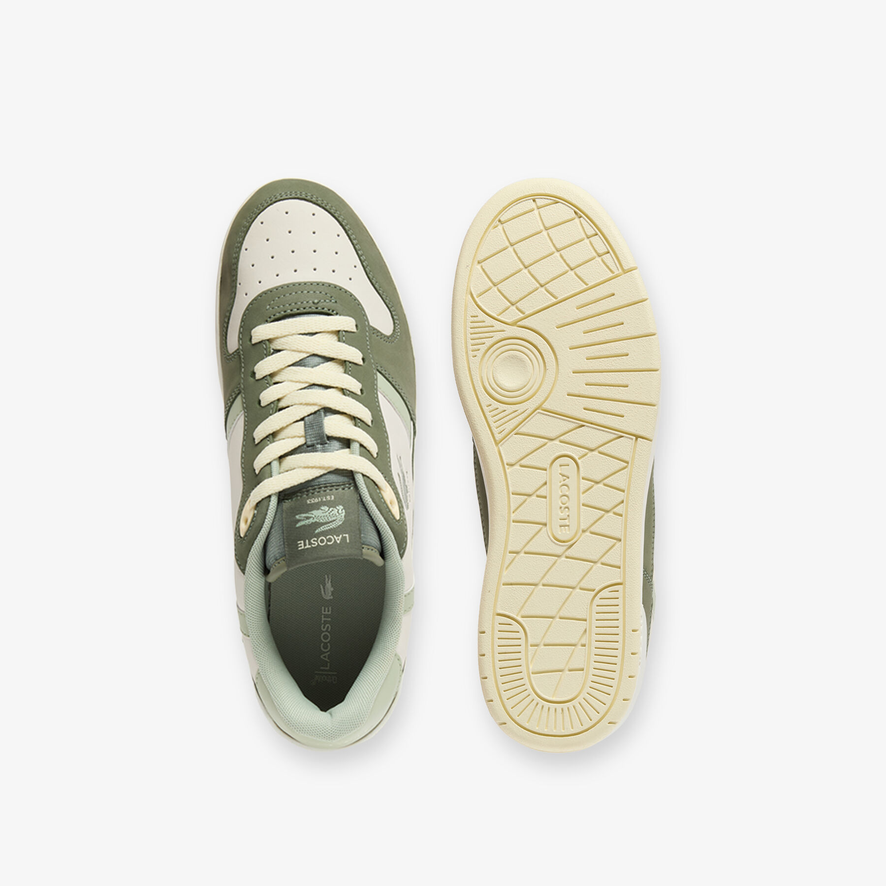 lacoste men s t clip set leather sneakers