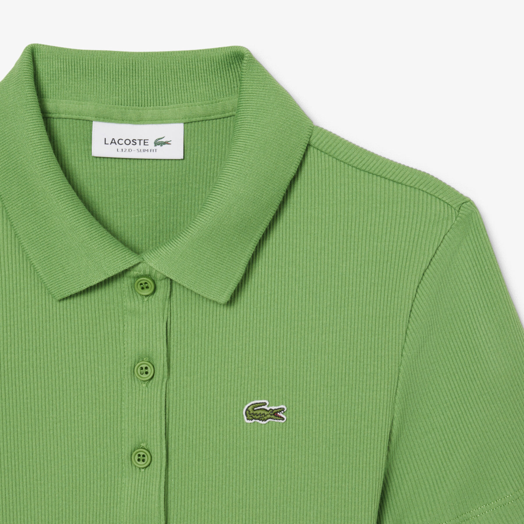 lacoste slim fit l 12 d ribbed cotton polo shirt
