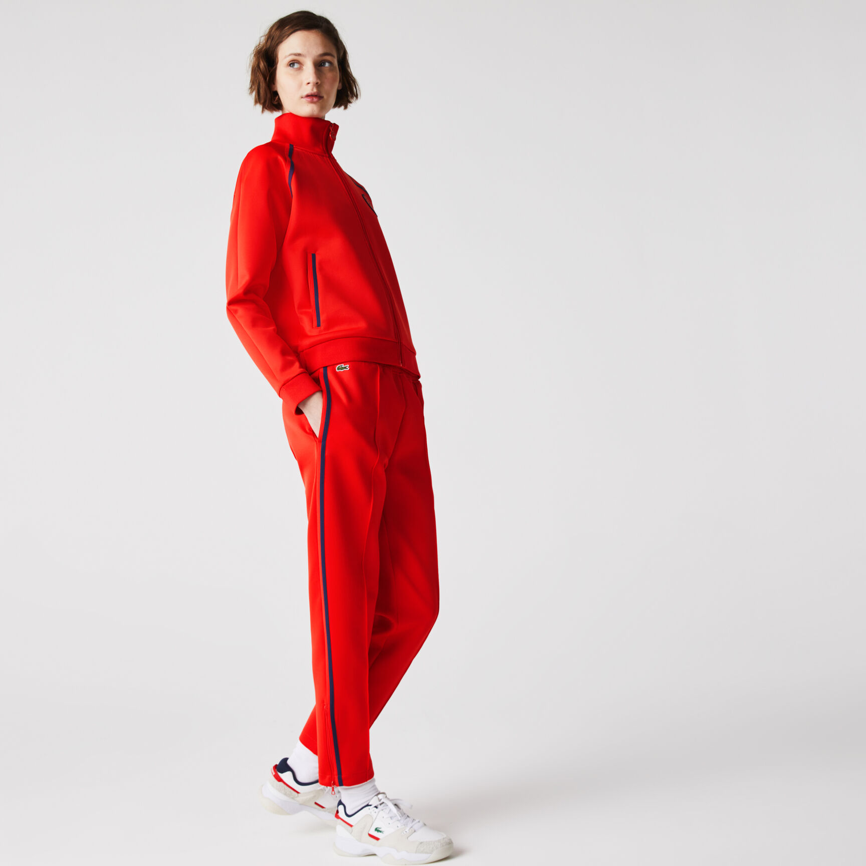 Women’s Straight Cut Contrast Bands Tracksuit Pants Women’s Straight Cut Contrast Bands Tracksuit Pants
