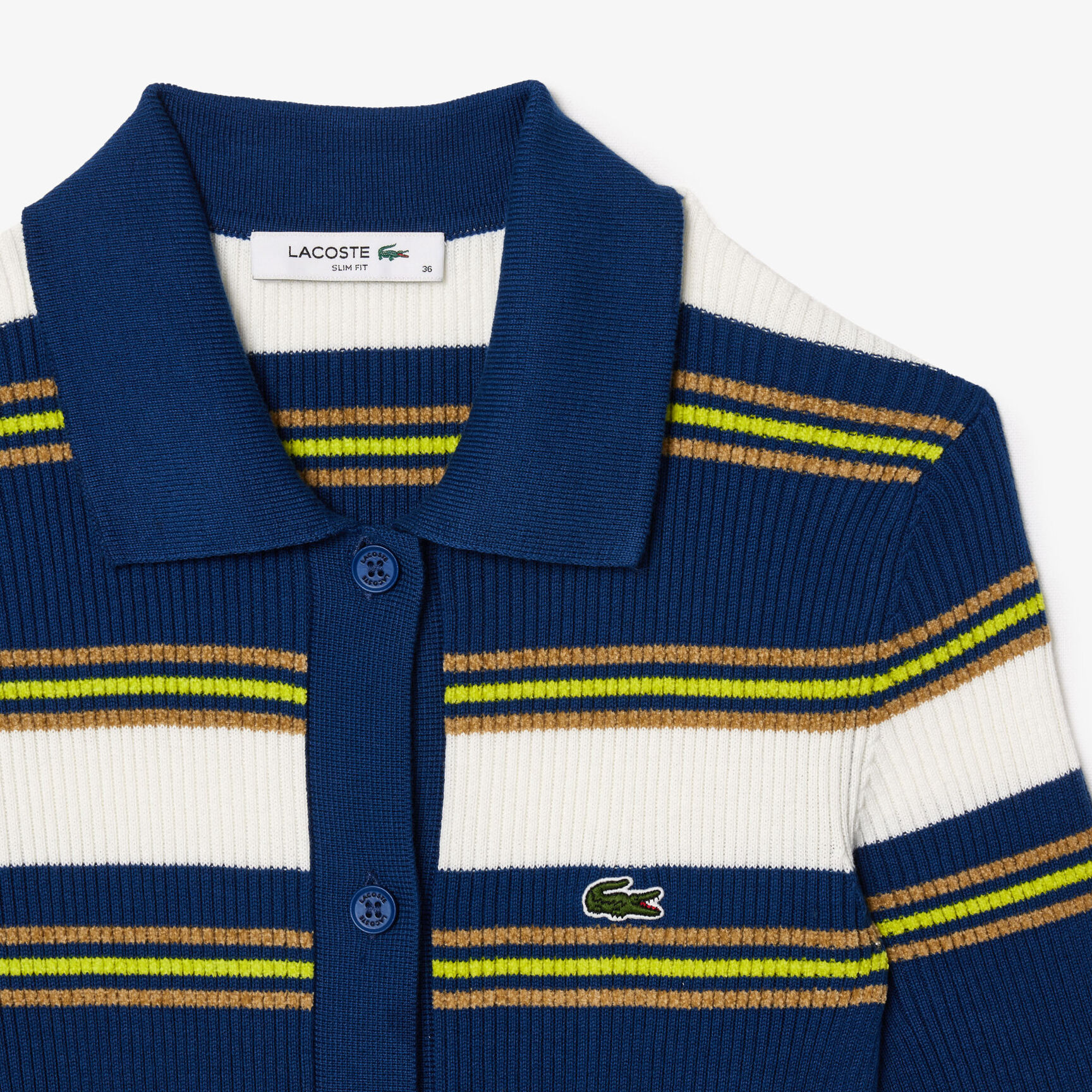 Striped Rib Knit Shirt Dress - EF2554-00-ICZ