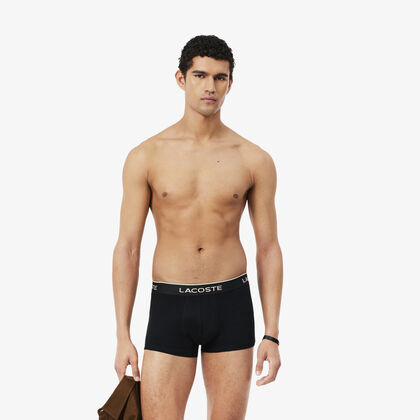lacoste 3 pack cotton trunks