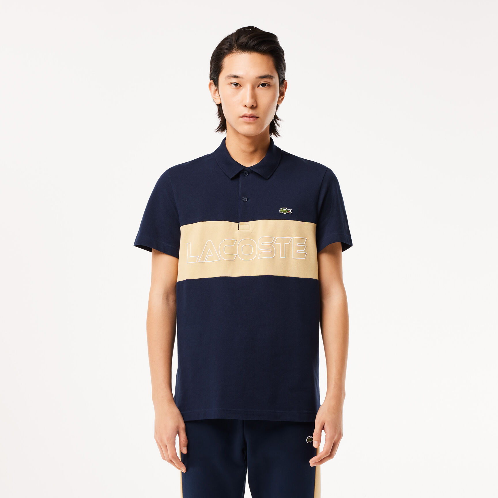 Regular Fit Stretch Pique Colourblock Polo Shirt - PH1470-00-IP7