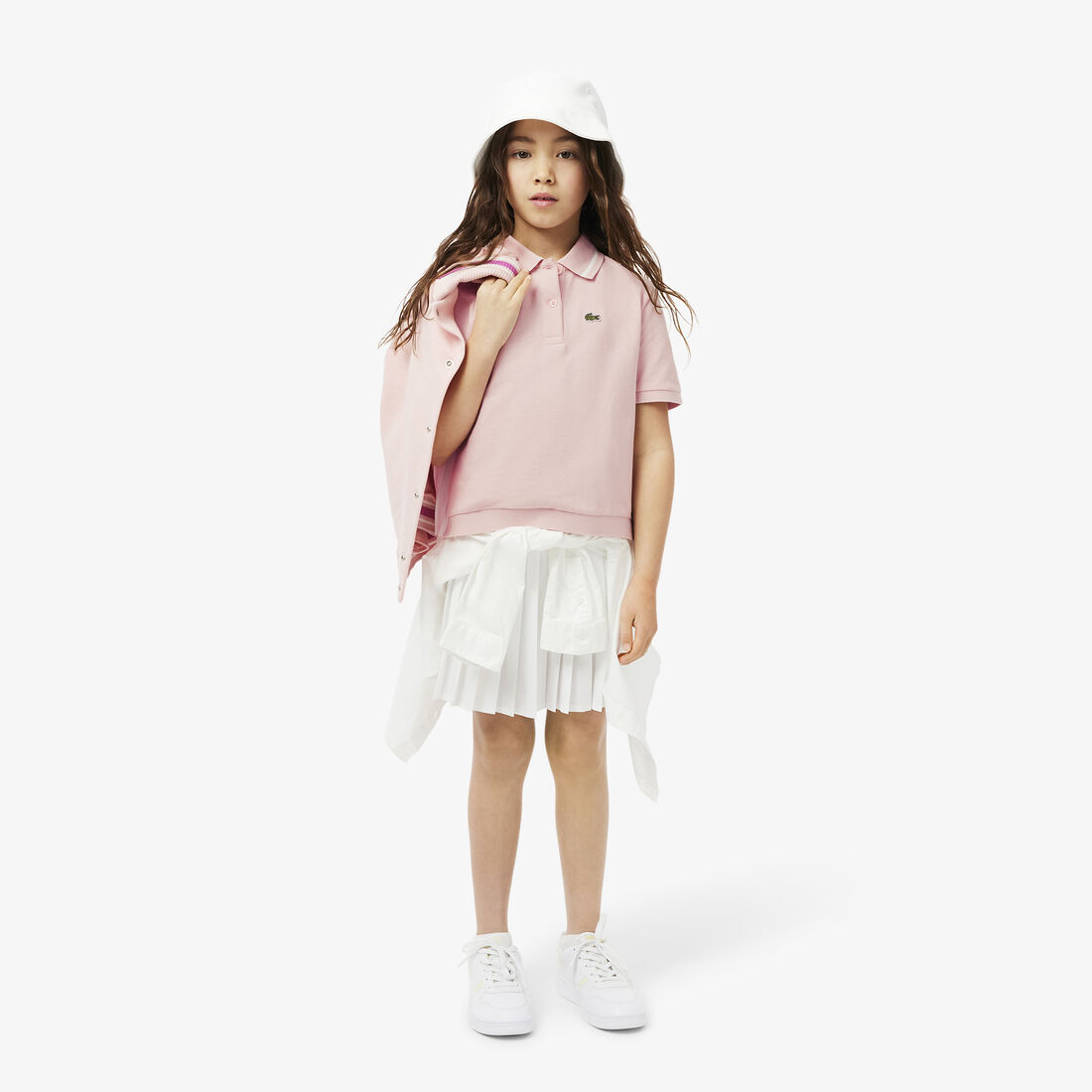 قميص بولو بيتي بيكيه بظهر مطوي Pleat Back Petit Pique Polo Shirt - PJ8439-00-ET7