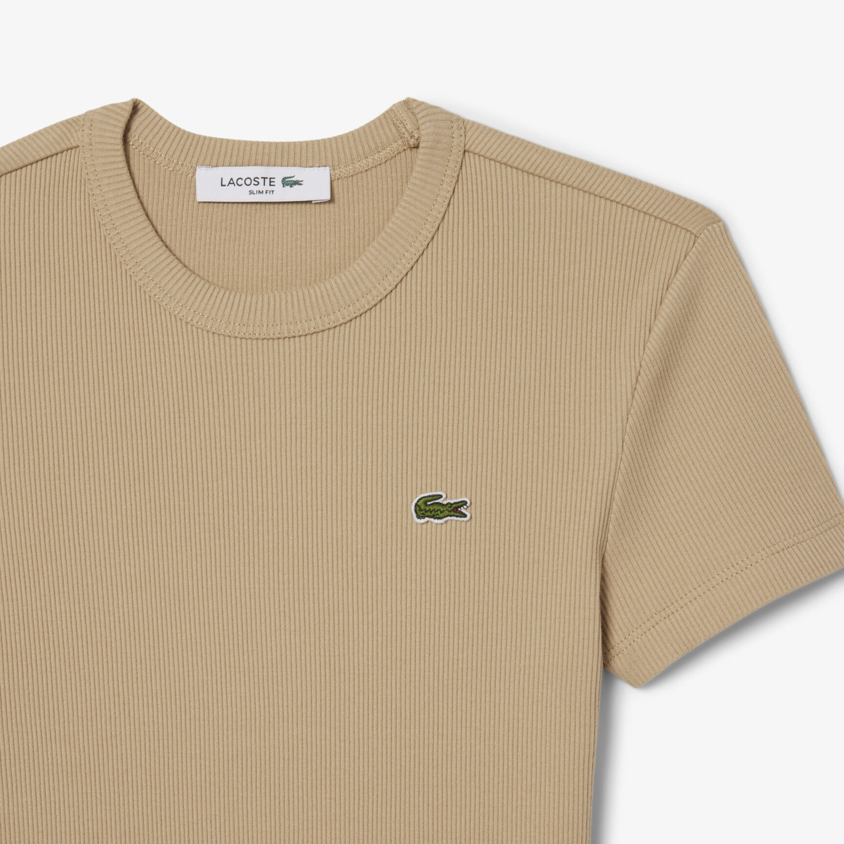 Slim Fit Ribbed Cotton T-shirt Slim Fit Ribbed Cotton T-shirt - TF5538-00-02S