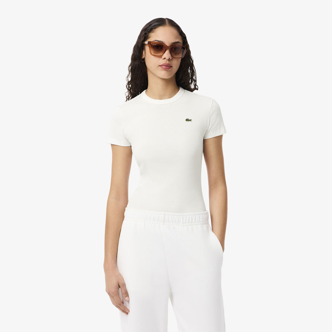 Slim Fit Ribbed Cotton T-shirt - TF5538-00-70V