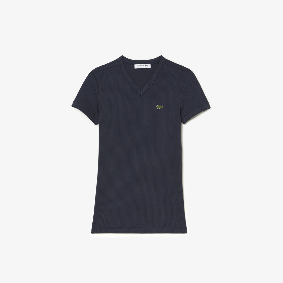 Women's Lacoste Slim Fit Organic Cotton V-neck T-shirt Women's Lacoste Slim Fit Organic Cotton V-neck T-shirt