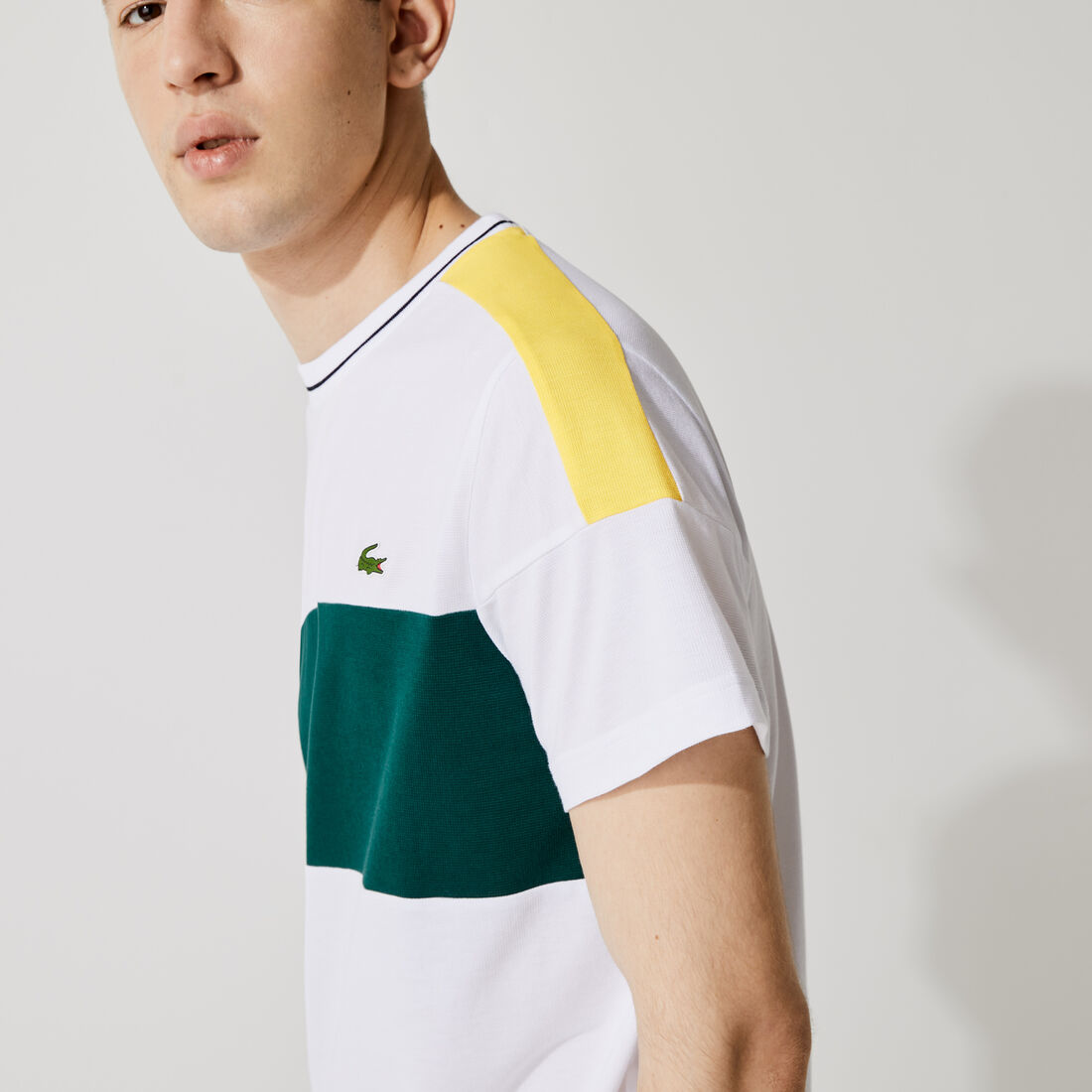 Men’s Lacoste SPORT Ultra-Light Colorblock Cotton T-shirt