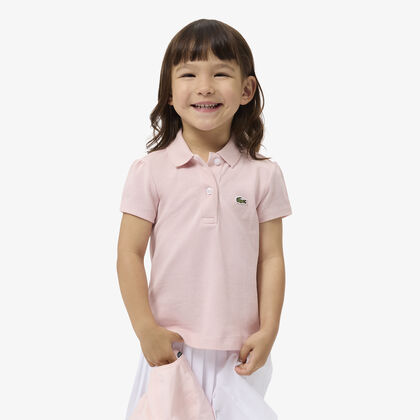 Scalloped Collar Piqu E Polo Shirt