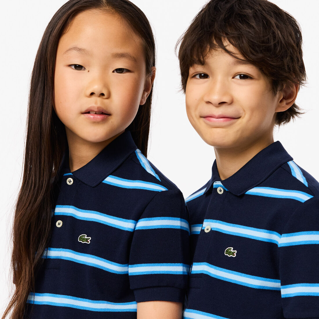 قميص بولو بيكيه مخطط من لاكوست للأولاد Boys' Lacoste Striped Pique Polo Shirt - PJ7124-00-IAF