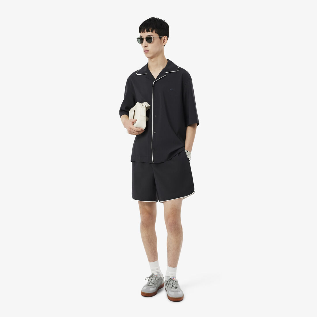 Relaxed Fit Short Sleeved Wool Shirt Relaxed Fit Short Sleeved Wool Shirt - CH2401-00-S5T
