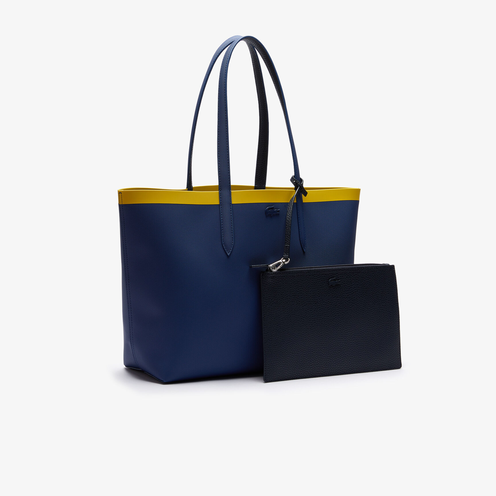 حقيبة توت من القماش المغلف بالبلاستيك يمكن استخدامها على الوجهين مع حزام بلون مختلف مجموعة Anna للنساء حقيبة توت من القماش المغلف بالبلاستيك يمكن استخدامها على الوجهين مع حزام بلون مختلف مجموعة Anna للنساء