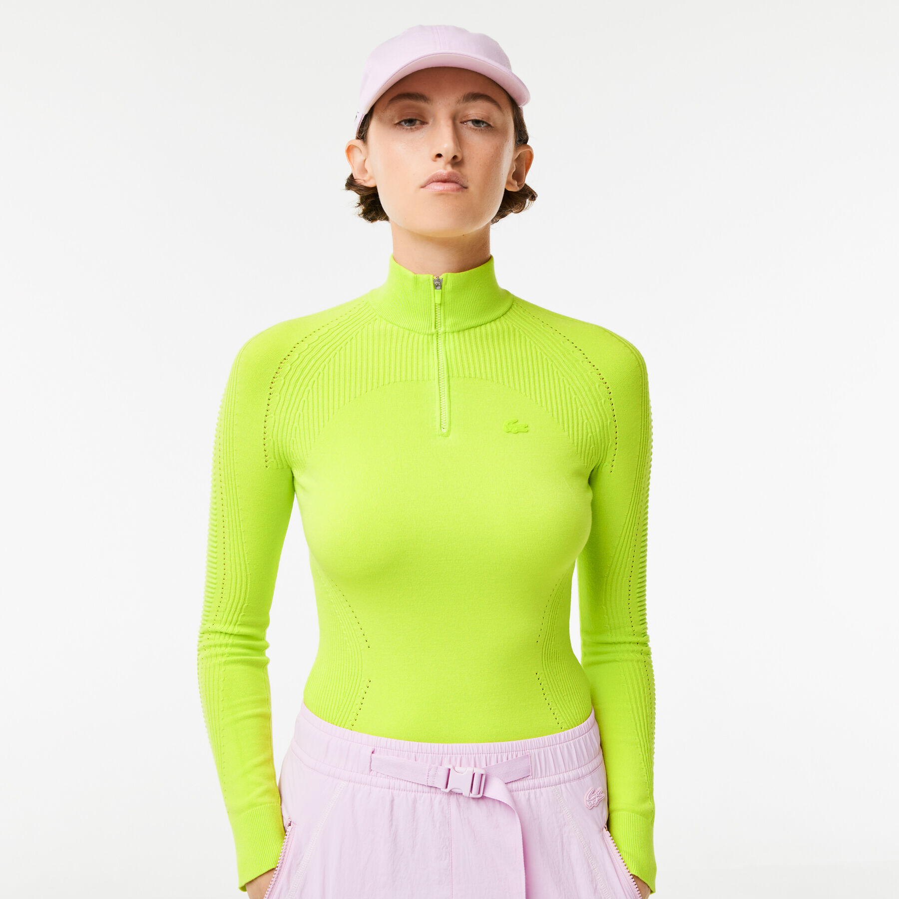Women's Lacoste Zip Neck Wool Sweater women s lacoste zip neck wool sweater