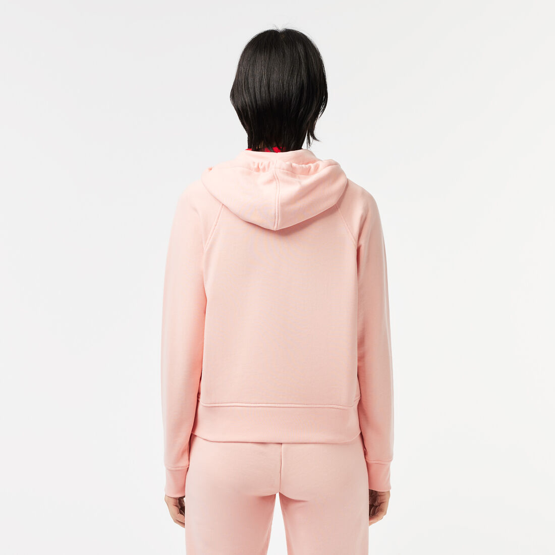 Zipped Hoodie Women's Lacoste Hooded Organic Fleece Zippered Jogger Sweatshirt - SF9213-00-SFI