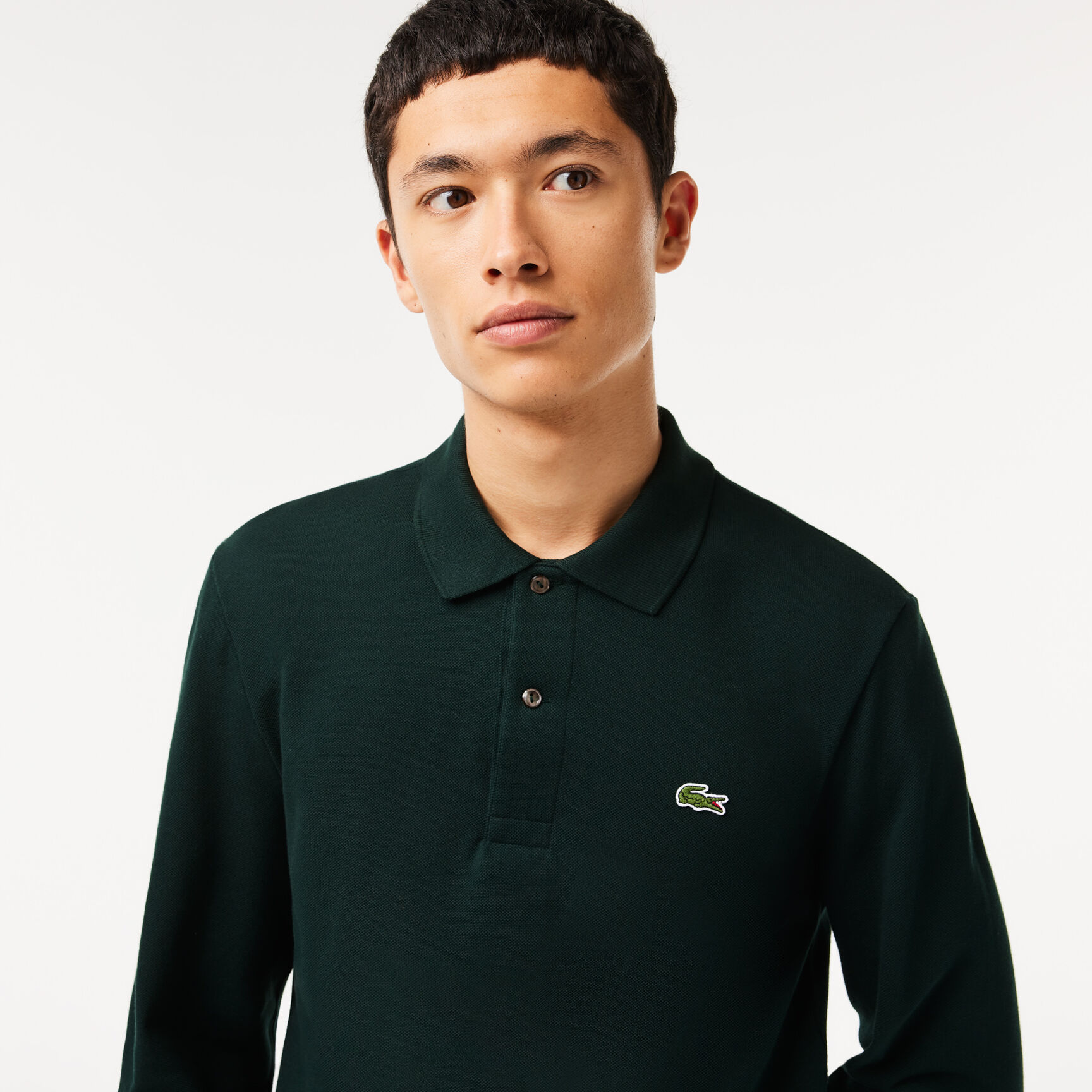 قميص بولو كلاسيكي بأكمام طويلة مقاس L.12.12 Original L.12.12 Long Sleeve Cotton Polo Shirt - L1312-00-YZP