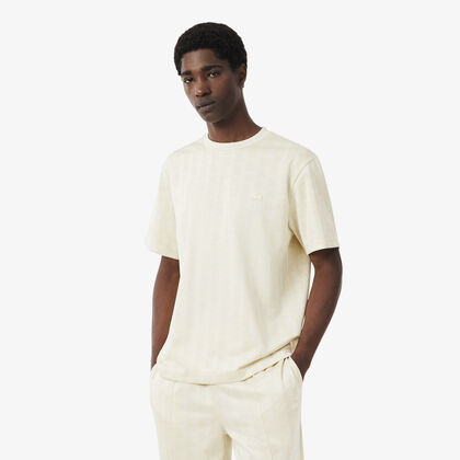 lacoste monogram jacquard t shirt
