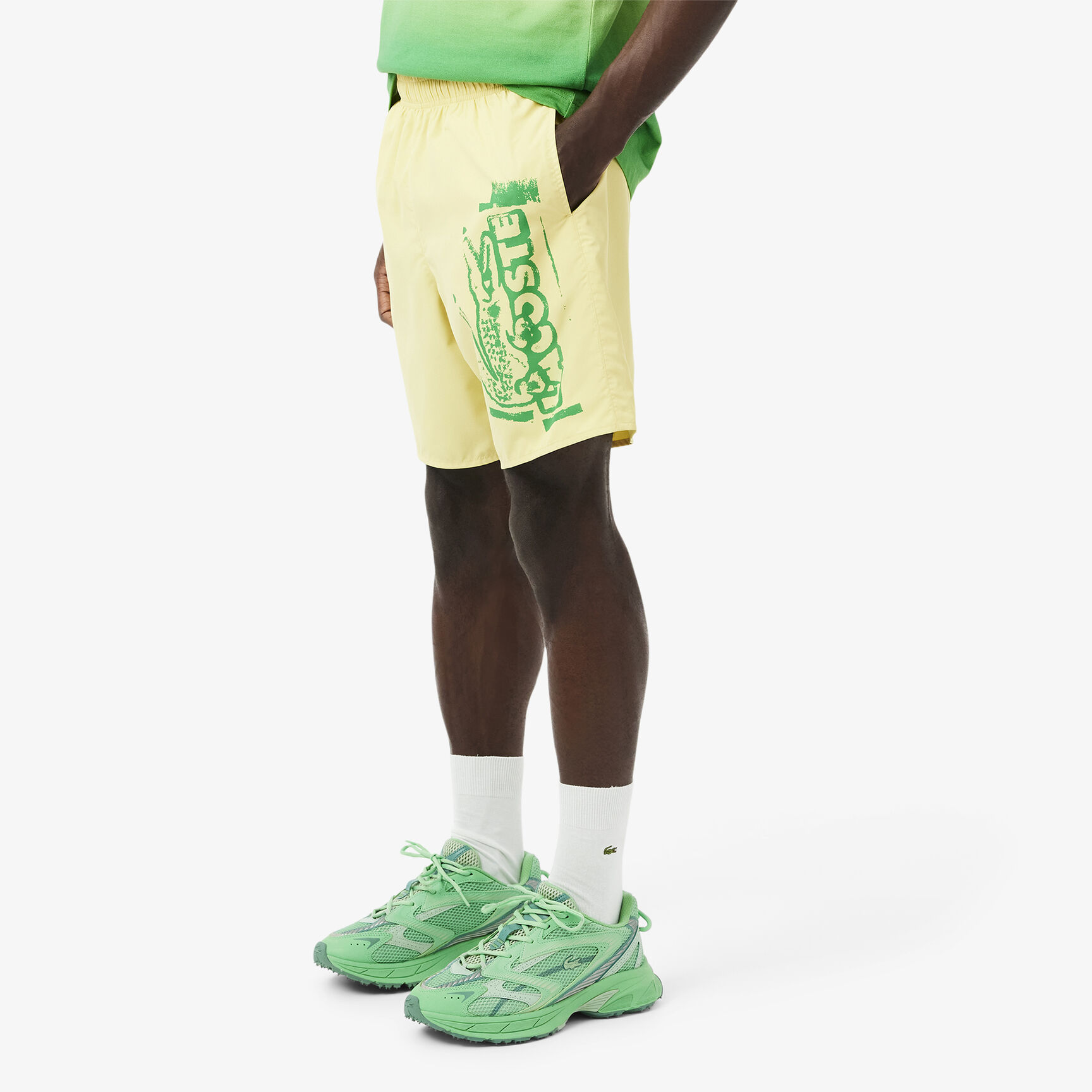 Long Branded Swim Trunks - MH9135-00-GZI