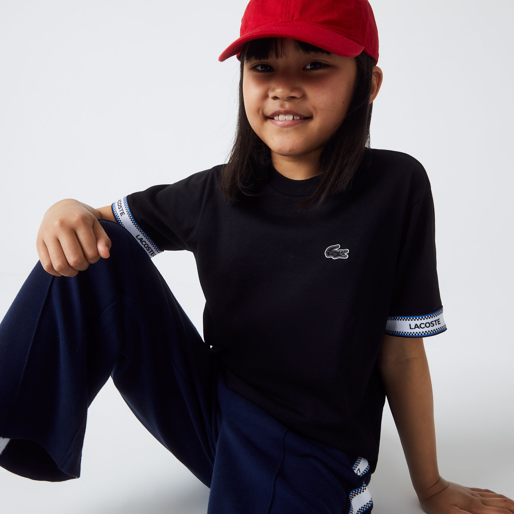 girls  lacoste branded short t shirt