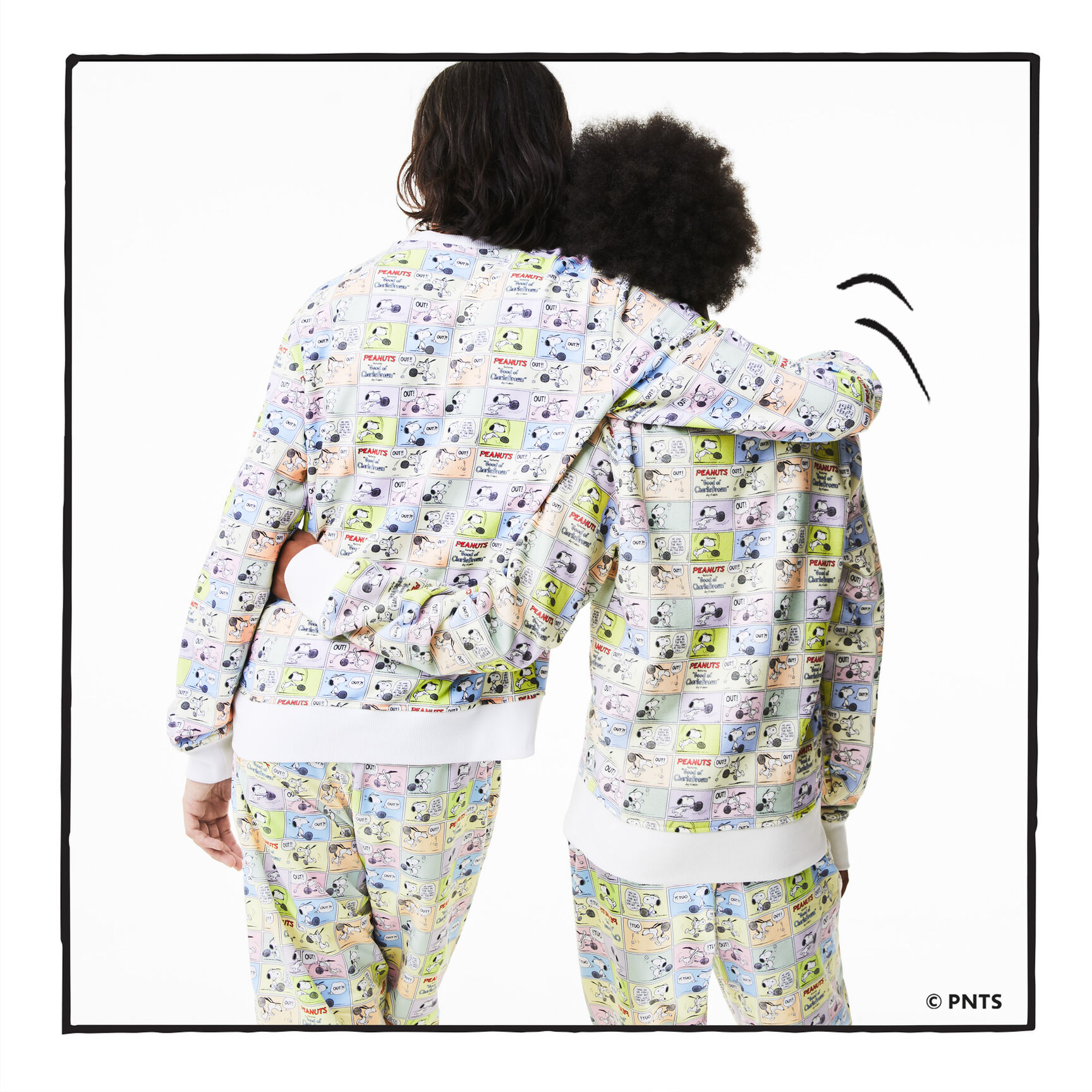 سويت شيرت من القطن العضوي للجنسين من Lacoste x Peanuts