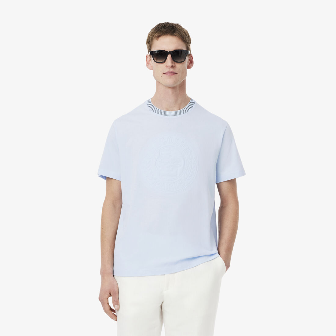 Embroidery Lace X Cotton Jersey T-Shirt