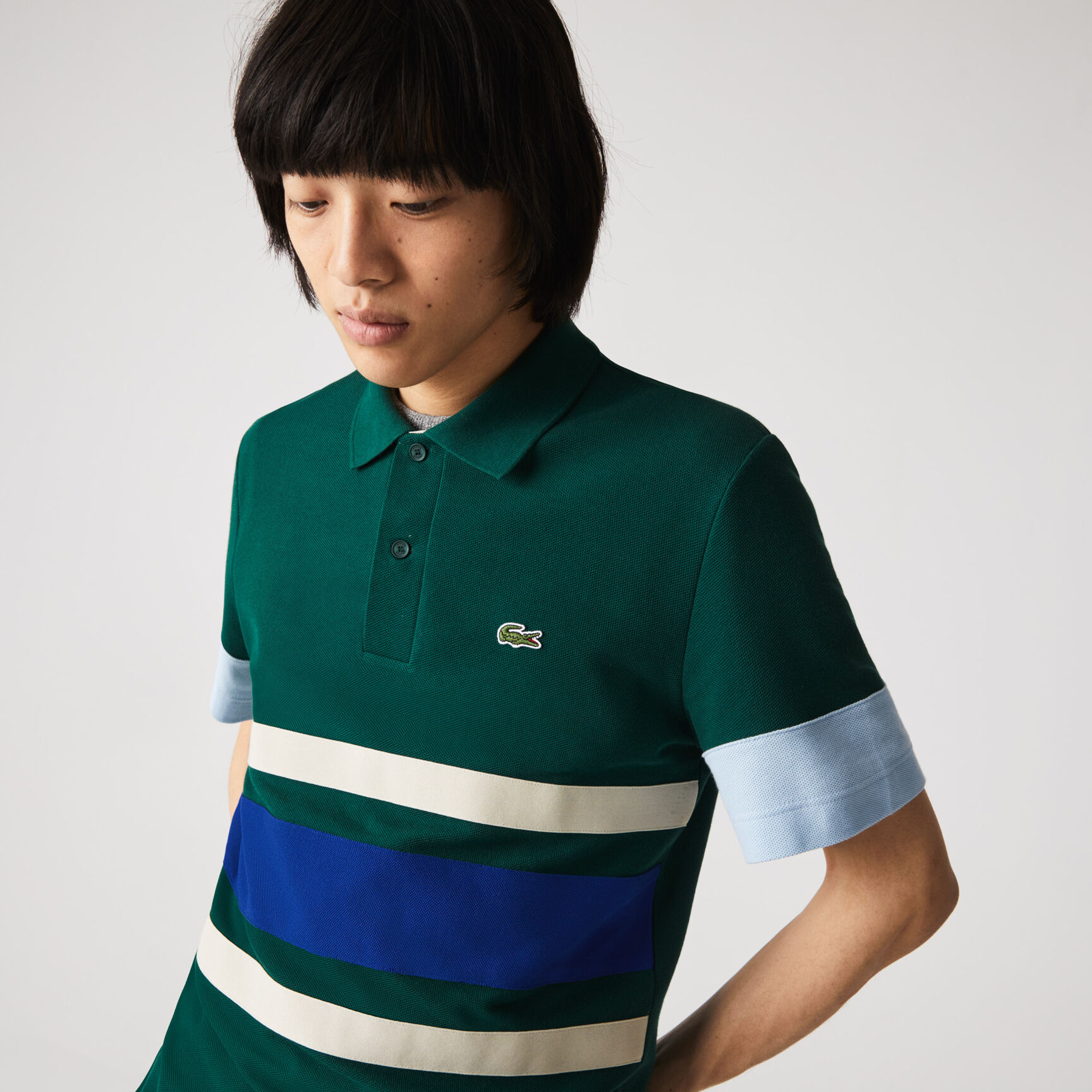 Men&rsquo;s Heritage Slim Fit Colorblock Cotton Piqu&eacute; Polo