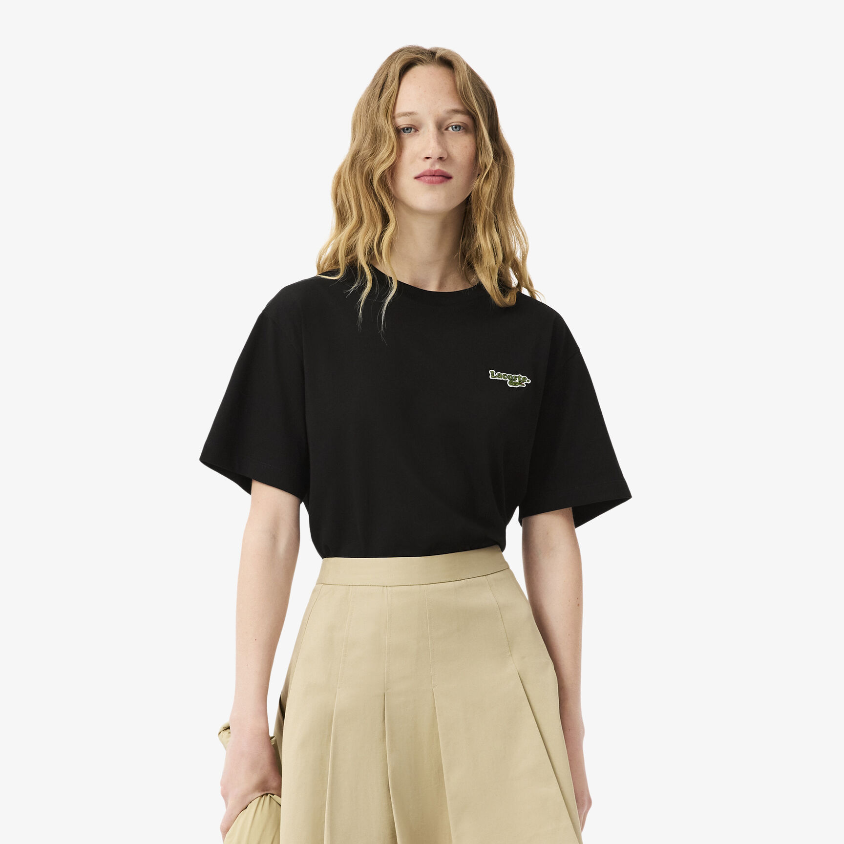 Oversized Short Cut Cotton Logo T-shirt Oversized Short Cut Cotton Logo T-shirt - TF7606-00-031