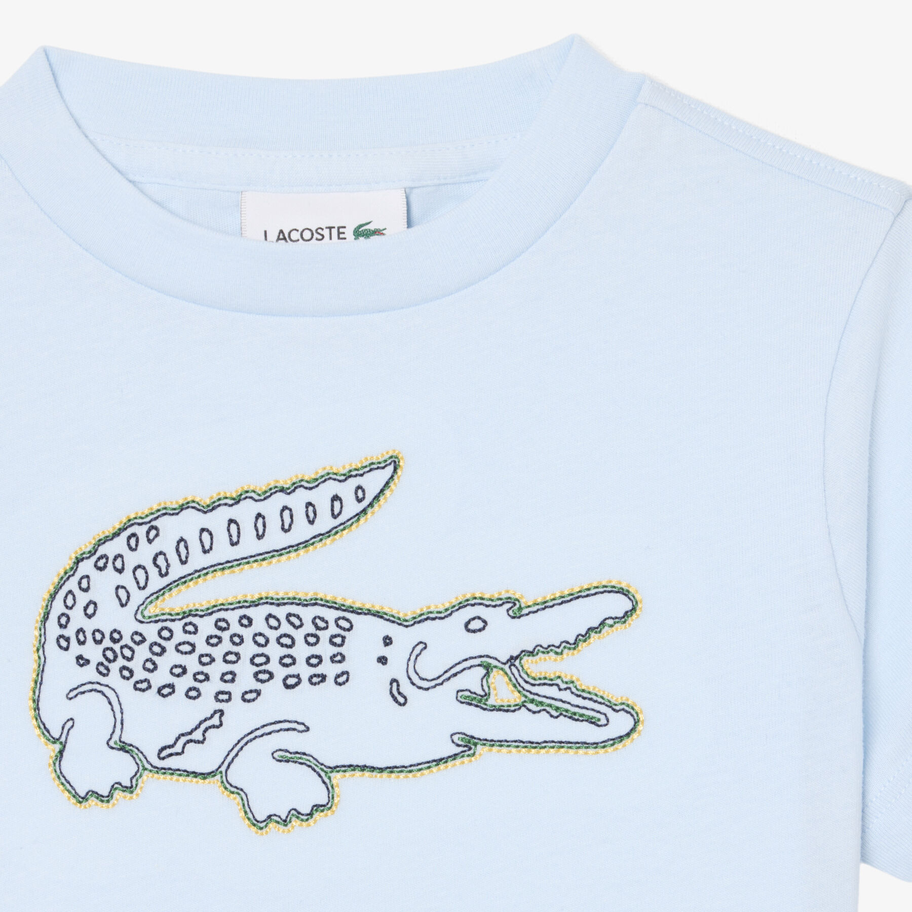 Crocodile Embroidery Cotton T-shirt - TJ0987-00-T01